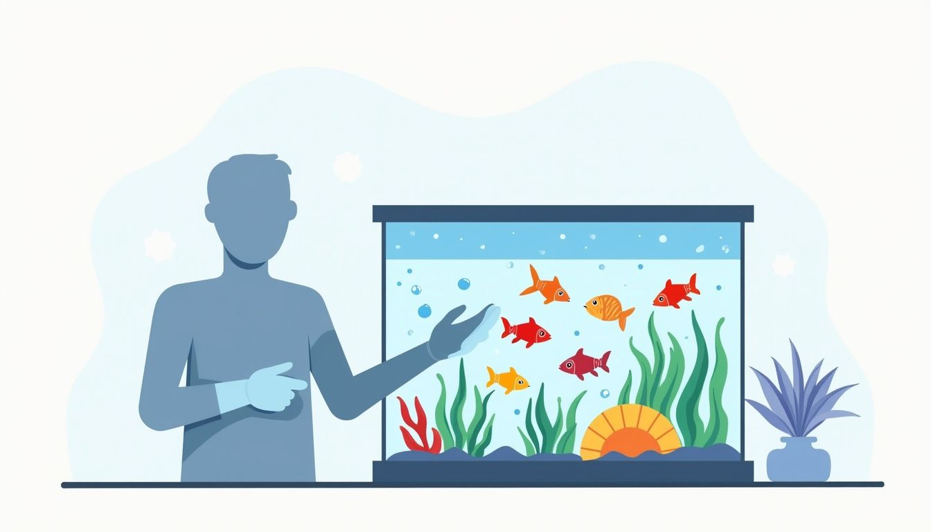 Well-maintained aquarium illustrating the question: Can aquariums make you sick?