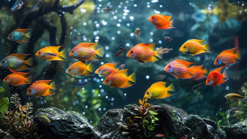 Large freshwater aquarium fish store