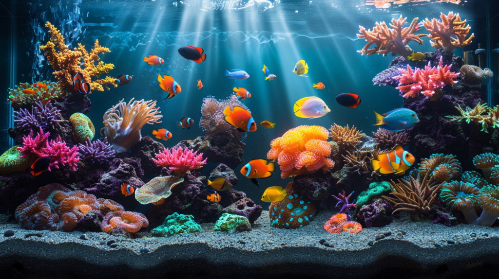 filter tube in 20-gallon tank, diverse filter media, peaceful fish