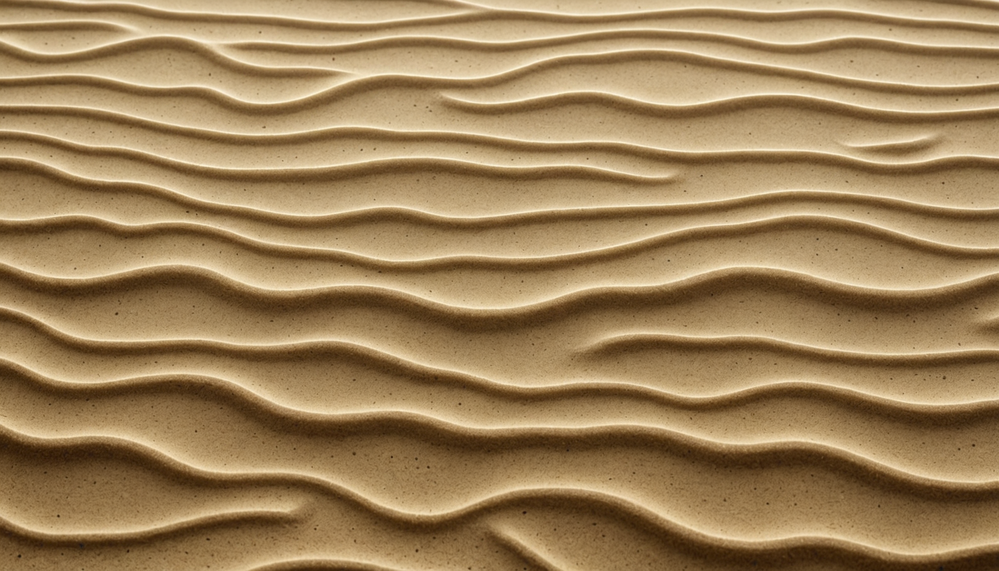 Lines of smooth, undulating sand create a textured, wave-like pattern on a surface reminiscent of the best aquarium sand for freshwater setups.